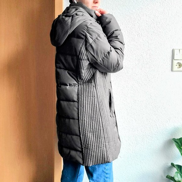 Fuchs & Schmitt Women's Brown Hooded Original Feather Down Quilted Parka Coat M - Picture 6 of 16